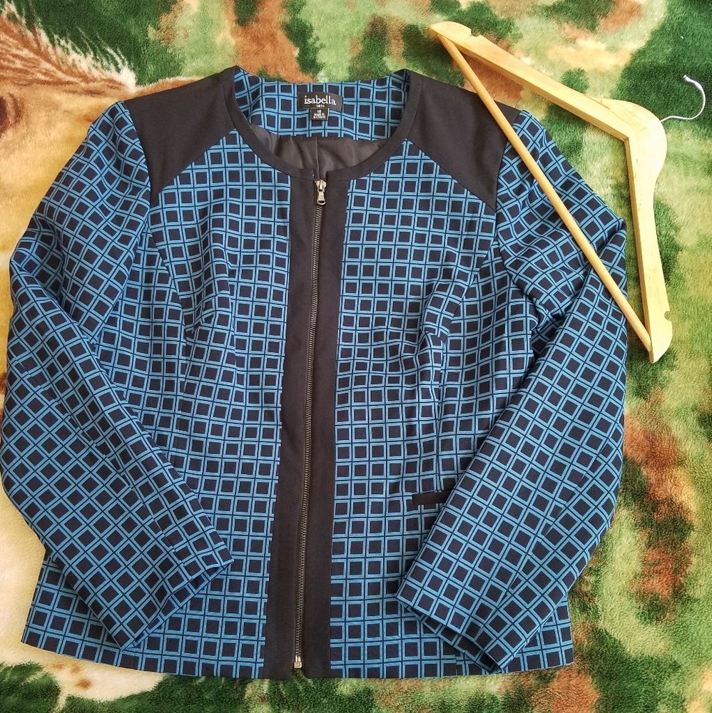 Patterned Suit Jacket Size 16